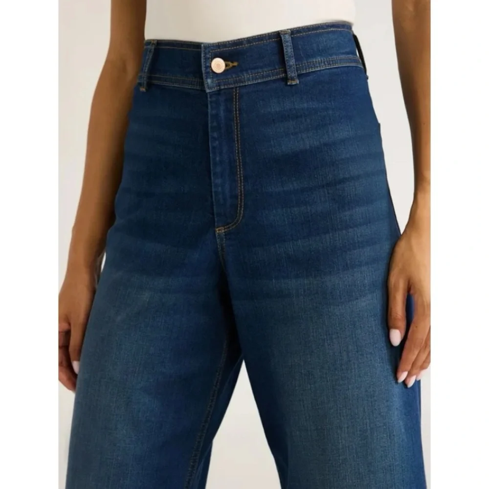 🆕 NWT Sofia Vergara Women’s Margot Blue Wide Leg High Rise Ankle Jeans 12 New! - Picture 5 of 7